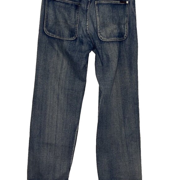 Moda Jeans U.S.A. 36x34 Wide Leg With Belt Baggy Hip Trendy - Picture 5 of 9